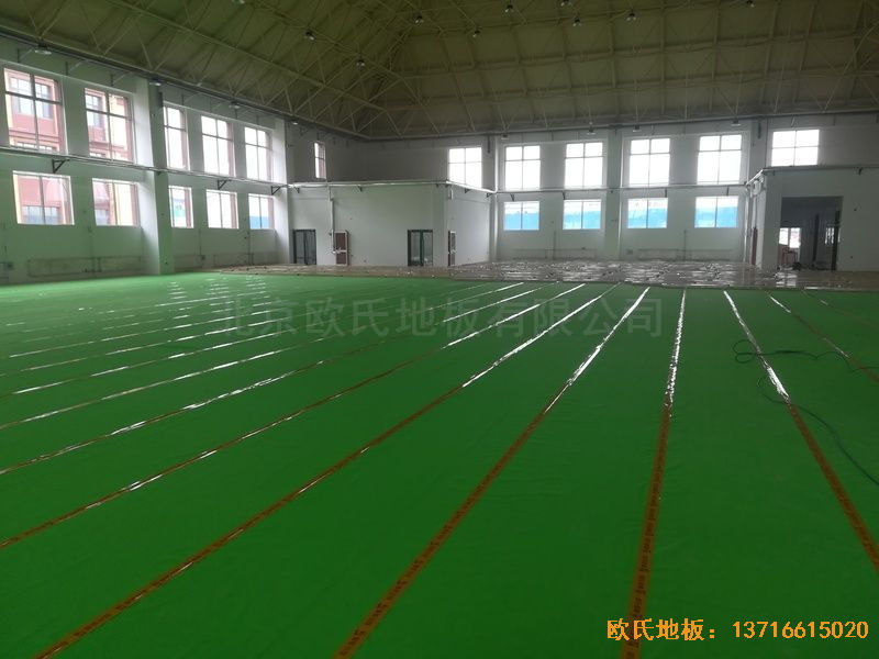 山东济南历城区小学运动地板铺装案例