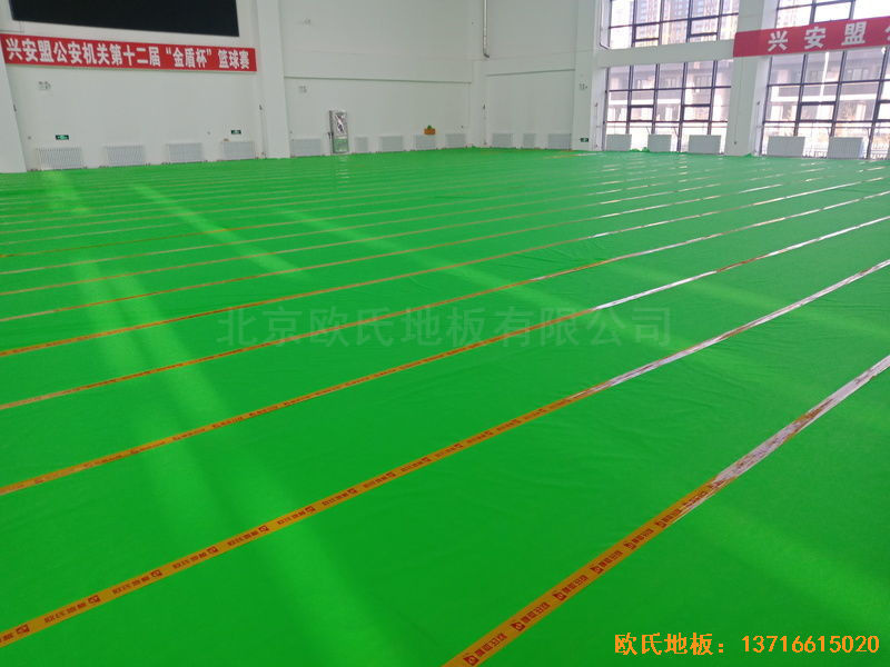 乌兰浩特兴安盟公安局运动地板施工案例