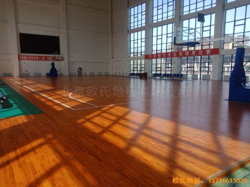 乌兰浩特兴安盟公安局运动地板施工案例