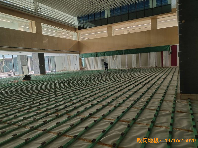 杭州26号地商务金融运动木地板施工案例