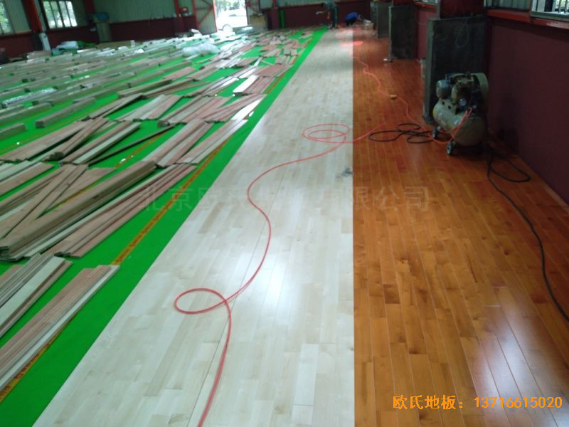 湖南长沙雨花区78号球馆体育地板安装案例