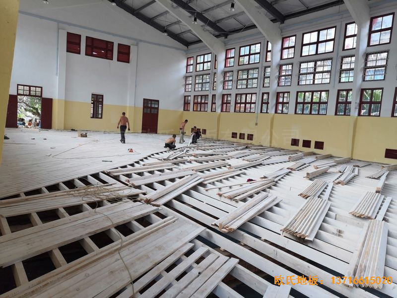 福建中国女排中国队训练基地排球场馆运动地板铺装案例