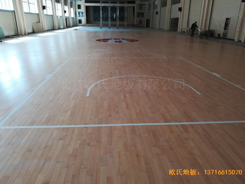 陕西榆林神木何家塔煤矿运动木地板铺设案例