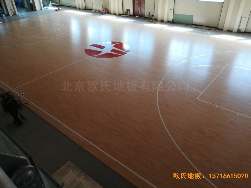 陕西榆林神木何家塔煤矿运动木地板铺设案例