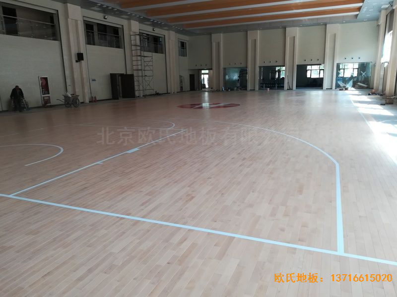 陕西榆林神木何家塔煤矿运动木地板铺设案例