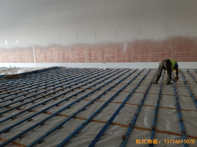 北京环球影城体育地板施工案例