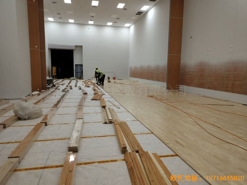 北京环球影城体育地板施工案例