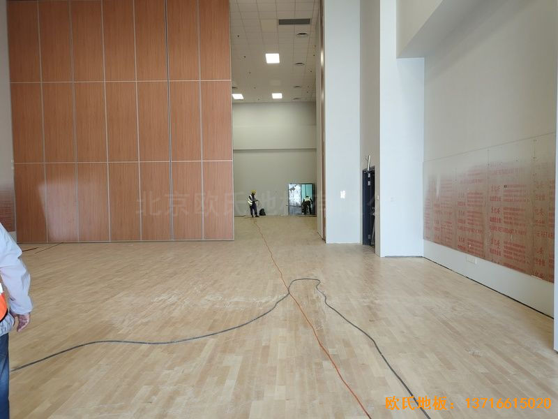 北京环球影城体育地板施工案例