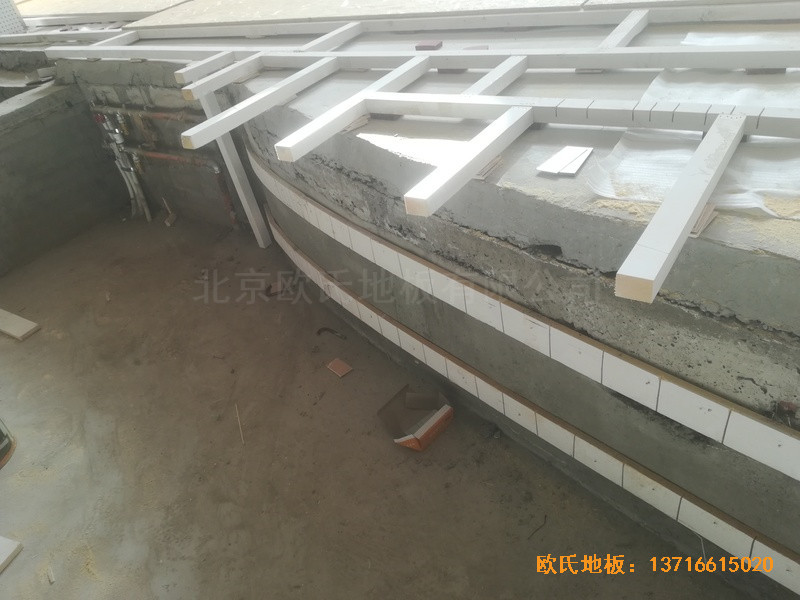宁夏银川试验中学舞台运动木地板铺装案例2