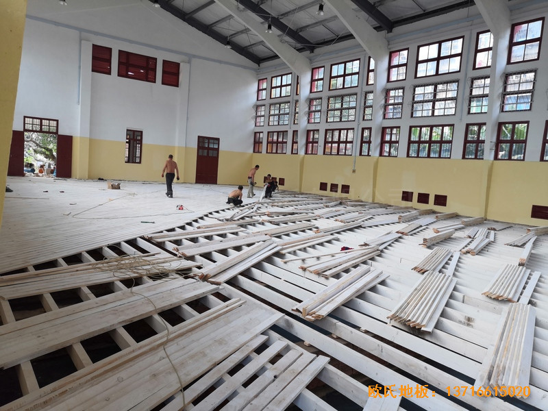 福建中国女排中国队训练基地排球场馆运动地板铺设案例2