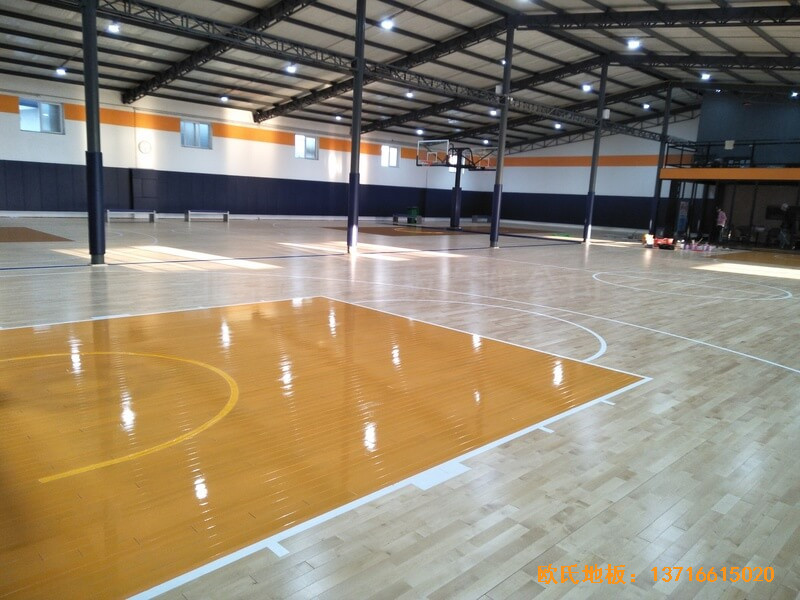 北京game on篮球馆运动木地板安装案例0