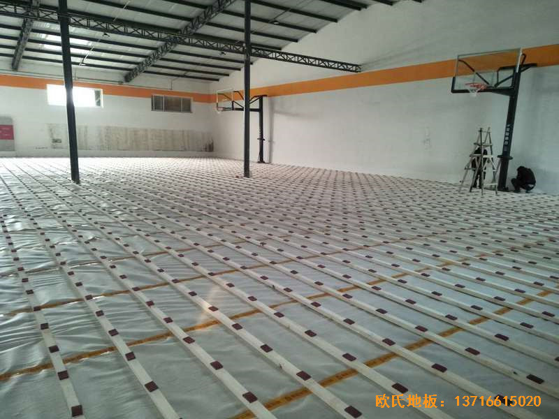 北京game on篮球馆运动木地板安装案例2