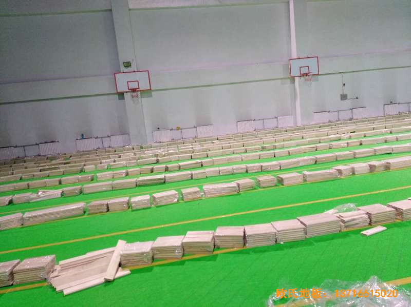 北京房山区燕山体育馆运动地板铺装案例2