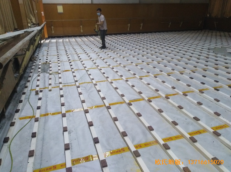 北京舞蹈学院运动木地板铺设案例1