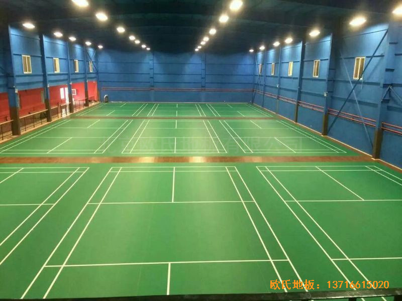 北京莲石羽羽毛球俱乐部运动木地板安装案例0