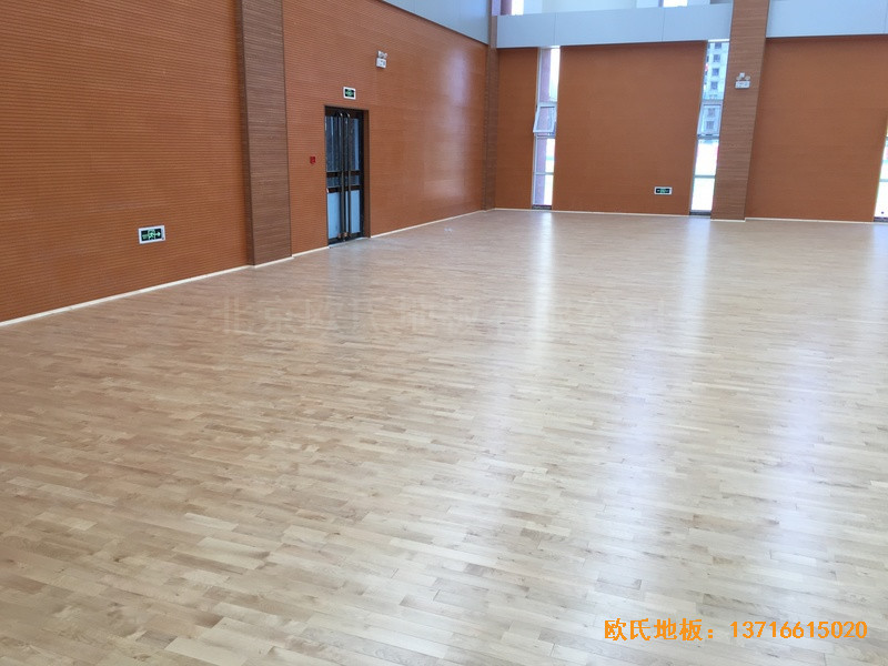 山西晋中榆次区寇村小学运动馆体育地板安装案例1