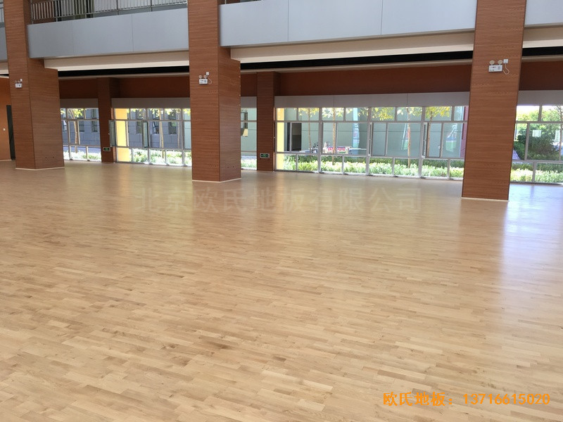 山西晋中榆次区寇村小学运动馆体育地板安装案例4