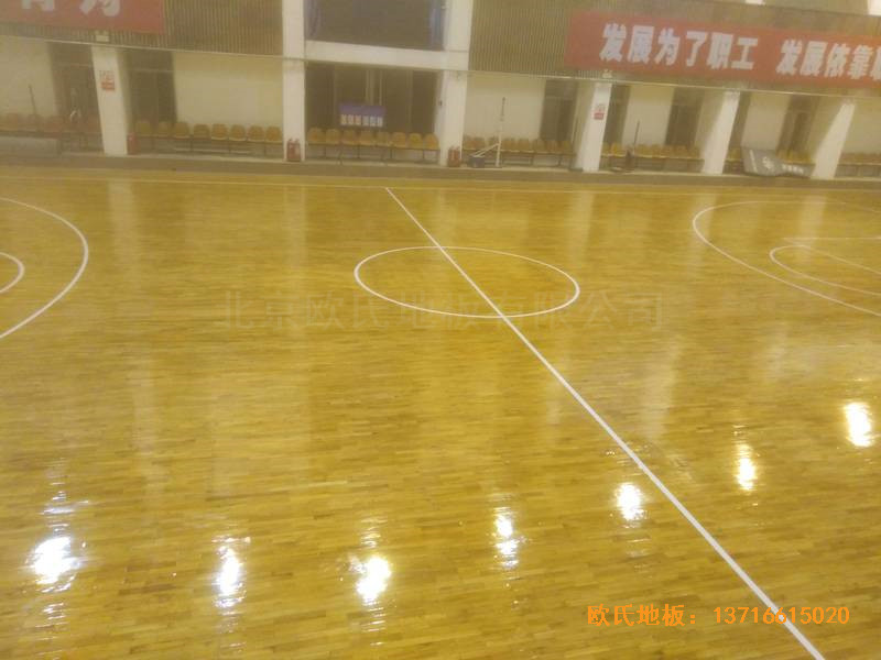 山西璐安集团篮球馆体育地板施工案例3