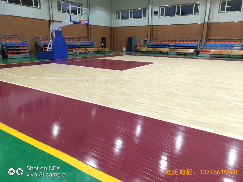 山西阳泉盂县明鑫加油站篮球馆运动地板铺装案例2