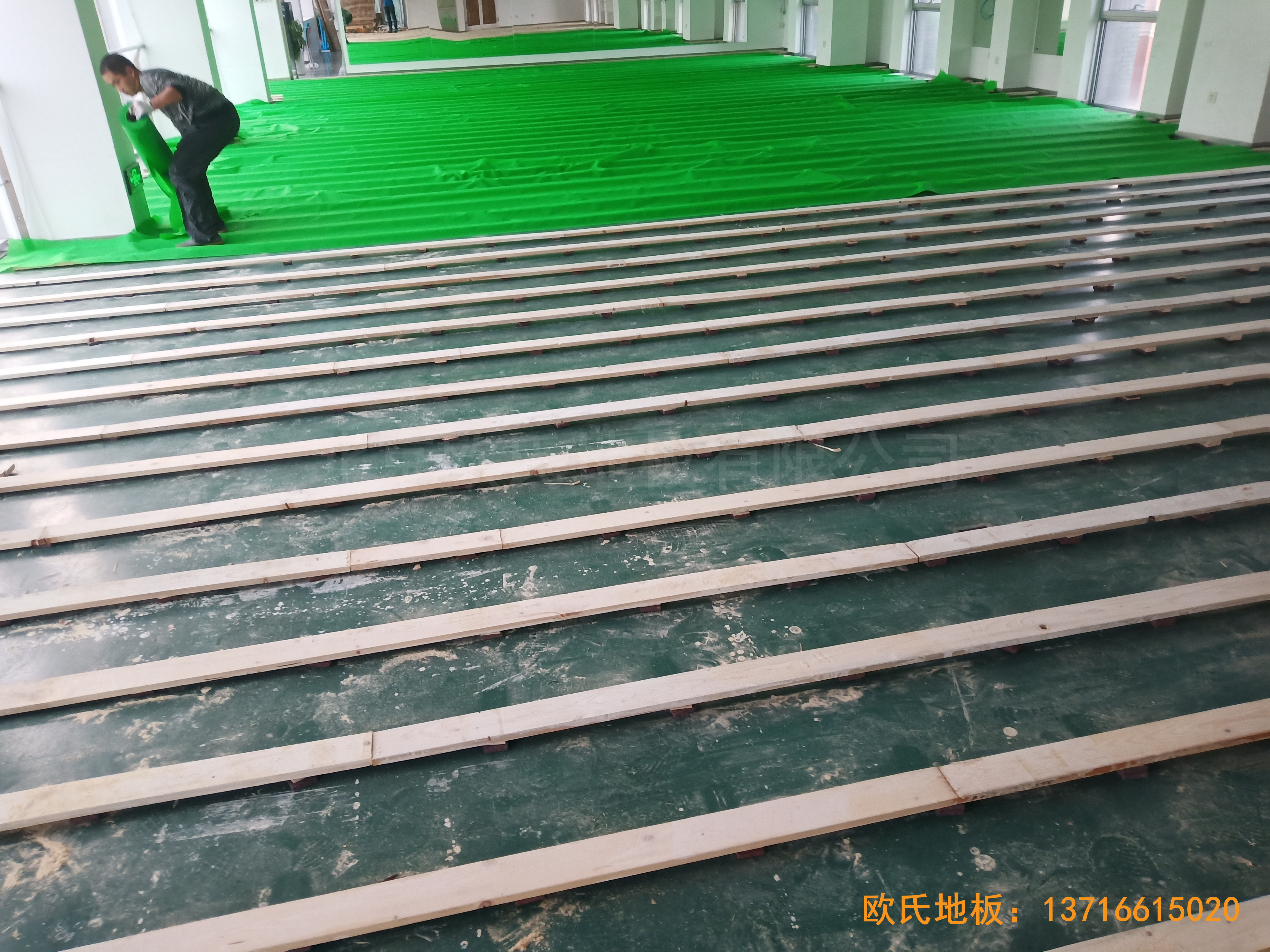 中国科学院技术研究所运动馆体育木地板铺装案例1