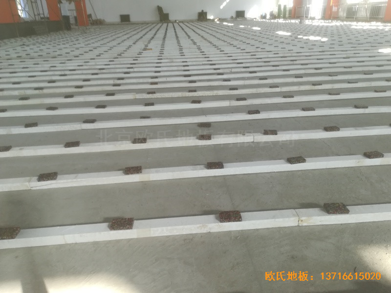 新疆昌吉职工活动中心运动地板铺设案例1