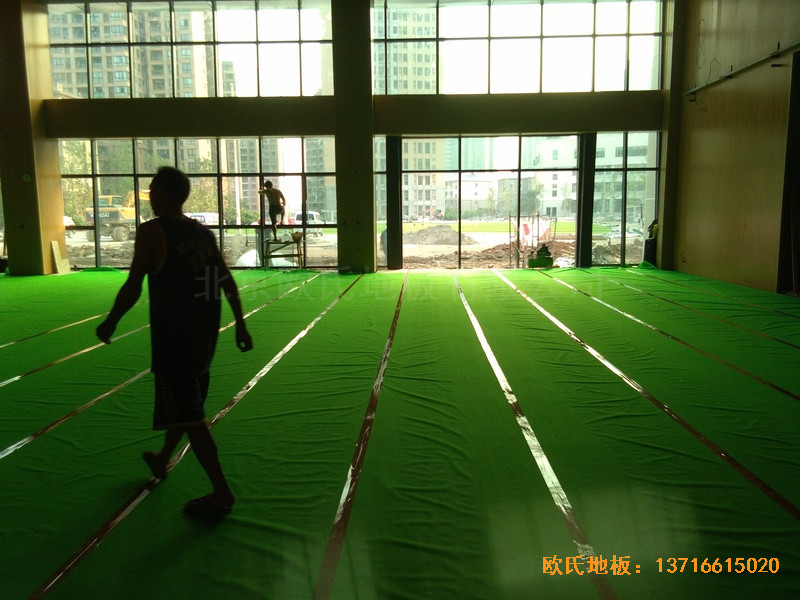 新疆昌吉职工活动中心运动地板铺设案例2