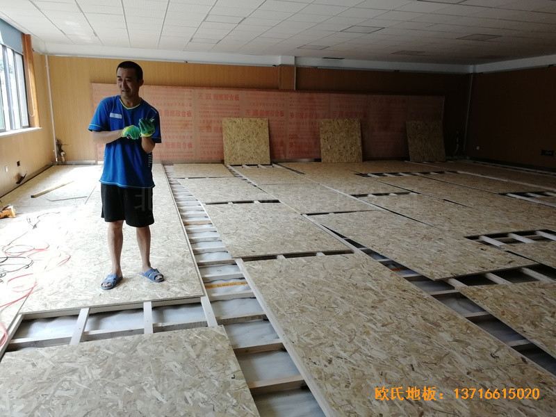 杭州建德篮球馆运动地板安装案例2