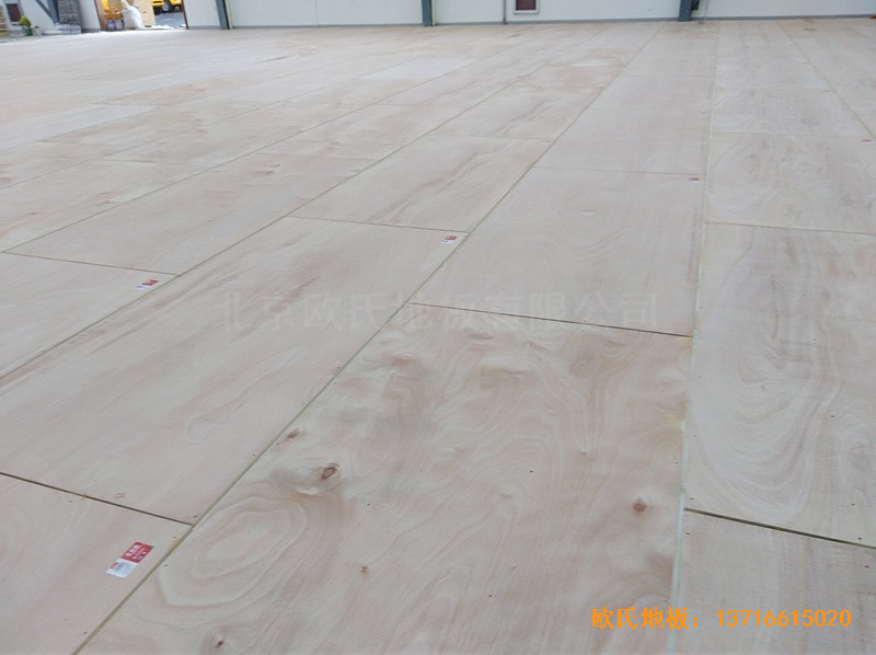 杭州萧山电力分公司文体中心体育木地板安装案例2