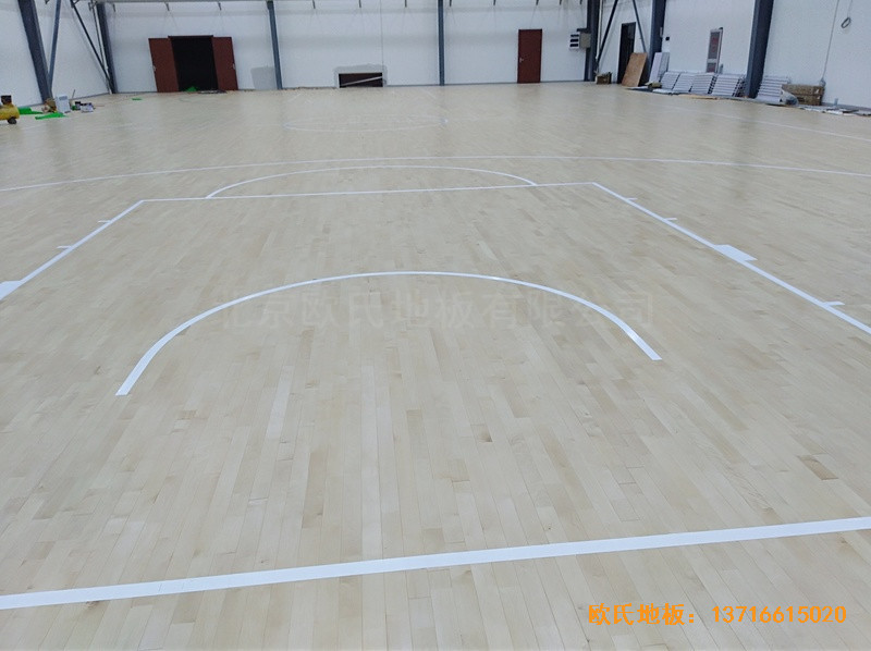杭州萧山电力分公司文体中心体育木地板安装案例4