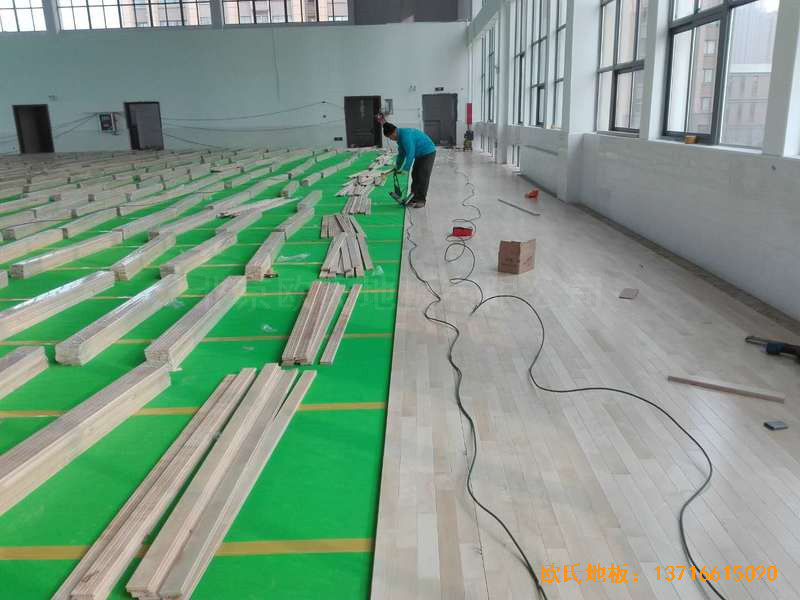 江苏农贸市场体育馆运动地板施工案例3