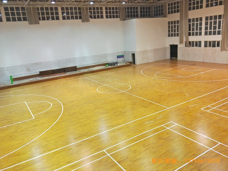 江苏宿迁消防支队篮球馆体育地板铺设案例3