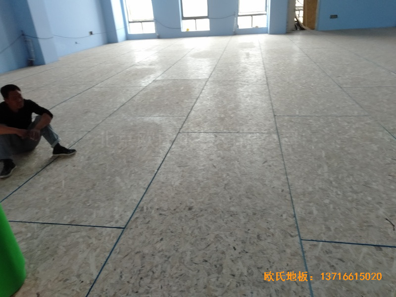 乌兰察布富力文体中心体育木地板安装案例2