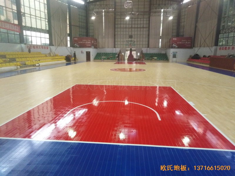 江西宜春公路局体育馆体育木地板铺装案例6