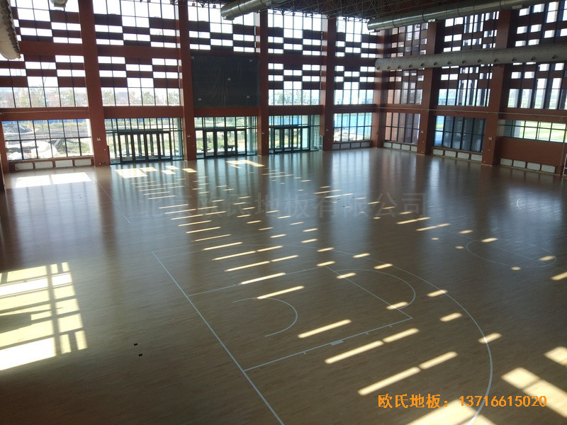 河北工程大学新校区篮球馆体育地板铺装案例5