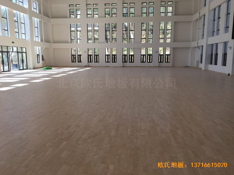 河南南阳南召县天池电站运动馆运动地板铺装案例4