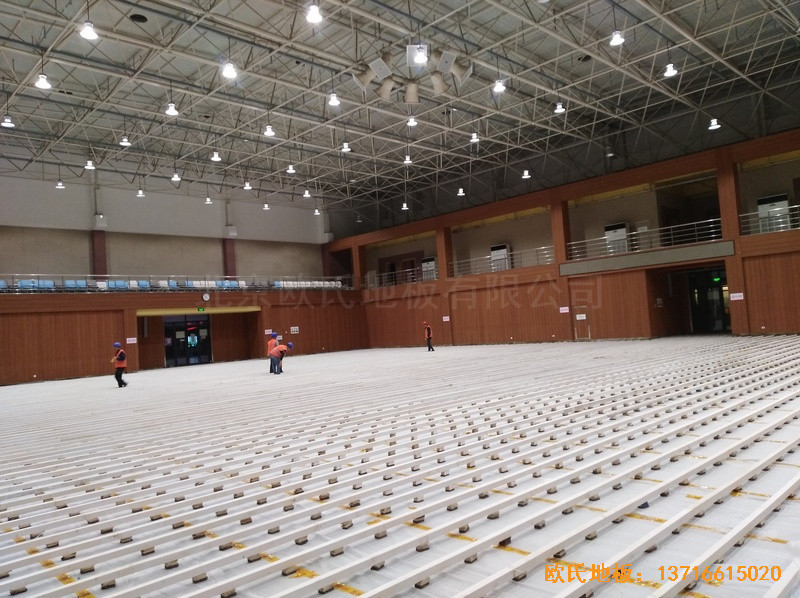 浙江三门核电站体育馆运动地板安装案例1