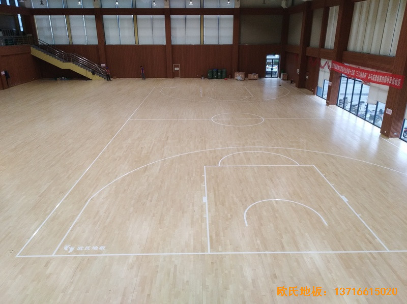 浙江三门核电站体育馆运动地板安装案例5