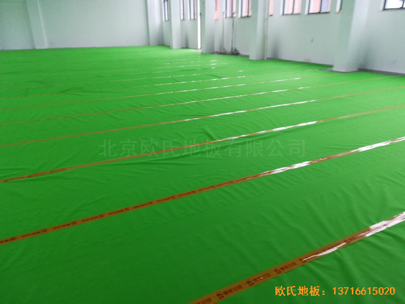 浙江台州温岭消防大队篮球馆运动地板铺设案例2