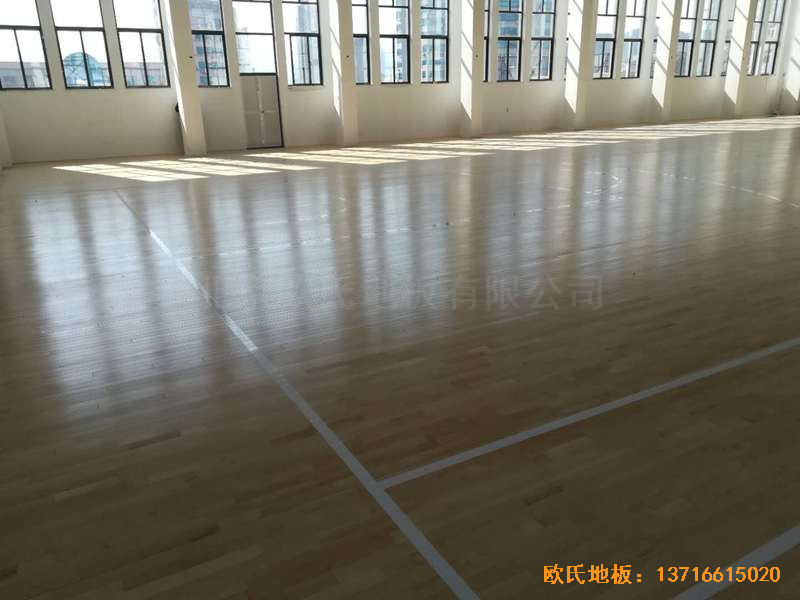 浙江台州温岭消防大队篮球馆运动地板铺设案例4