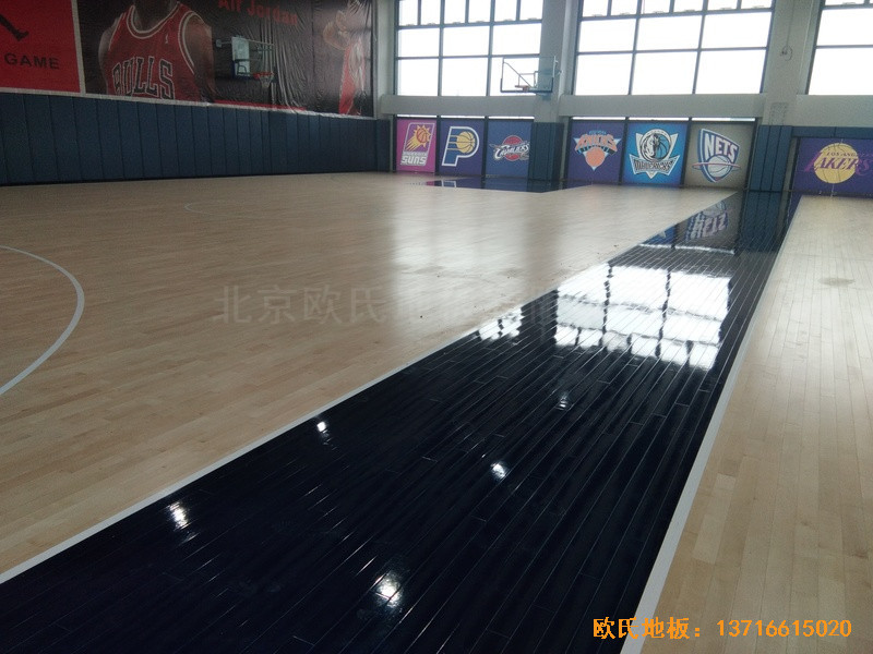 浙江宁波东体篮球馆运动木地板铺装案例3