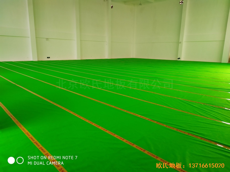 浙江宁波热电公司篮球馆运动木地板铺装案例2