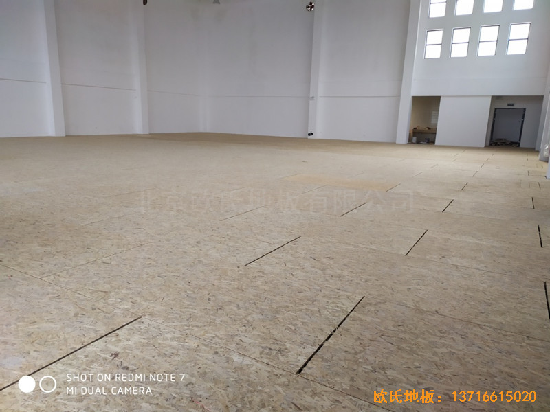 浙江宁波热电公司篮球馆运动木地板铺装案例3
