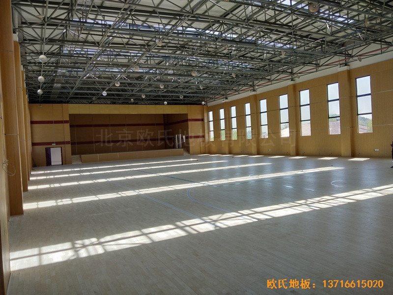 浙江德清县三合体艺馆运动木地板安装案例5