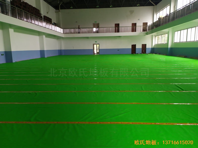 浙江虹桥较好的小学篮球馆体育地板安装案例3