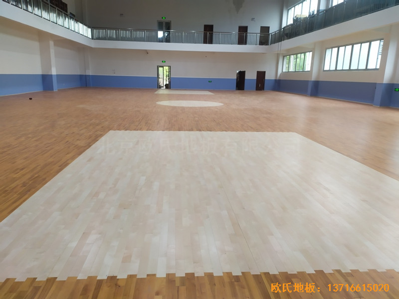 浙江虹桥较好的小学篮球馆体育地板安装案例4