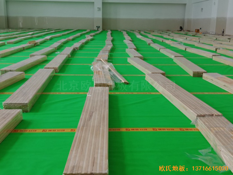 深圳北环中学运动馆体育地板安装案例2