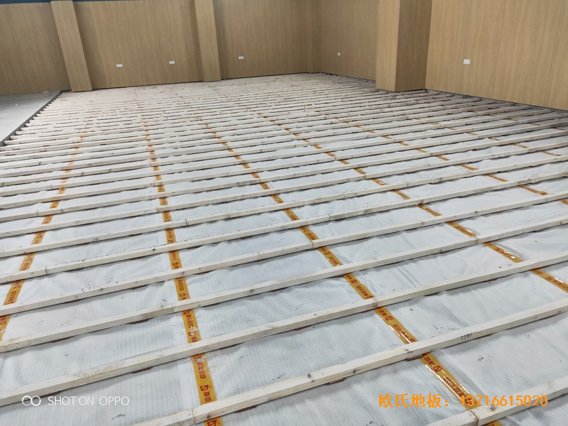 湖南邵阳自来水公司运动馆体育地板铺装案例1