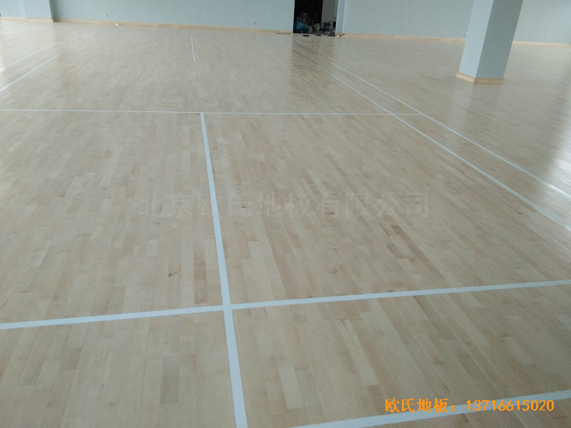 福州连江县恒捷实业坑园村运动馆体育地板铺设案例3