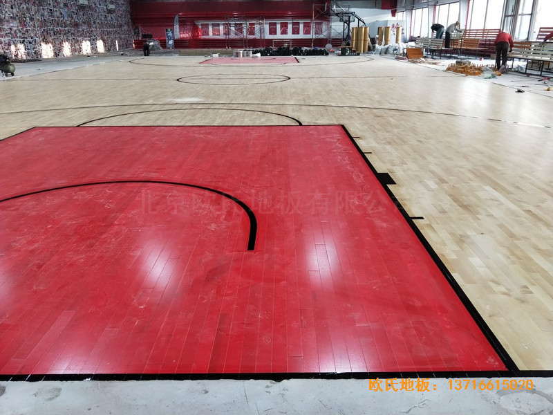 长春CBD汽车生活馆篮球馆体育地板铺装案例0