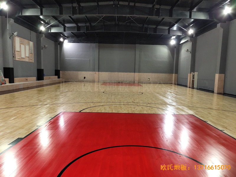 上海松江区kc篮球公园体育地板施工案例5